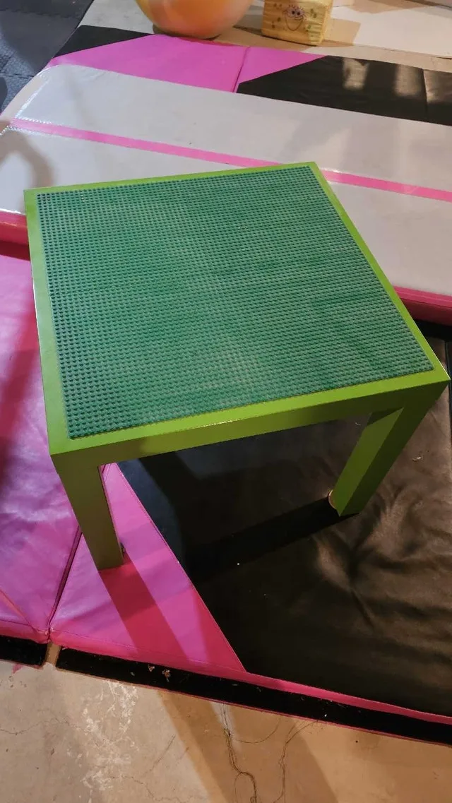 Lego Ikea play and build table with genuine lego plates