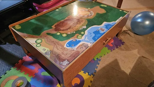 Imagination kids wooden train or toy/lego table large