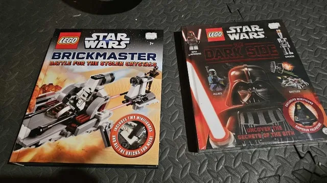 Lego star wars Brickmaster books with exclusive mini figures