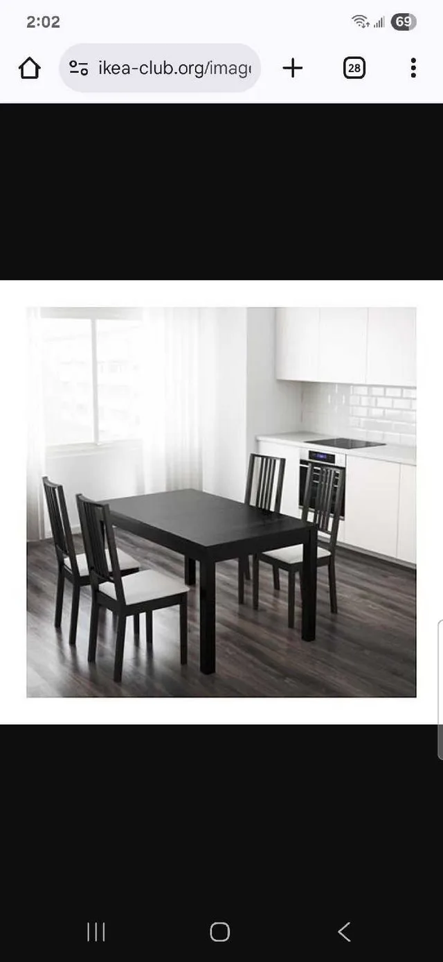IKEA BJURSTA extendable dining table
