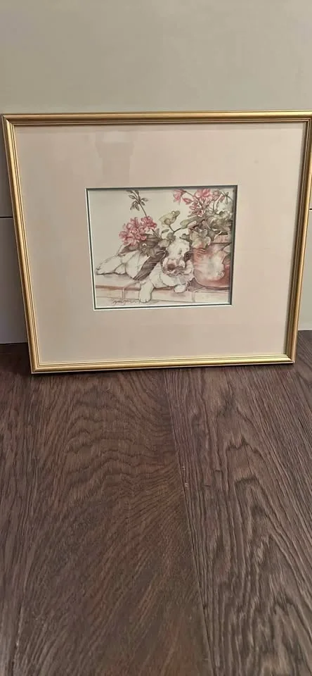 Print with glass frame