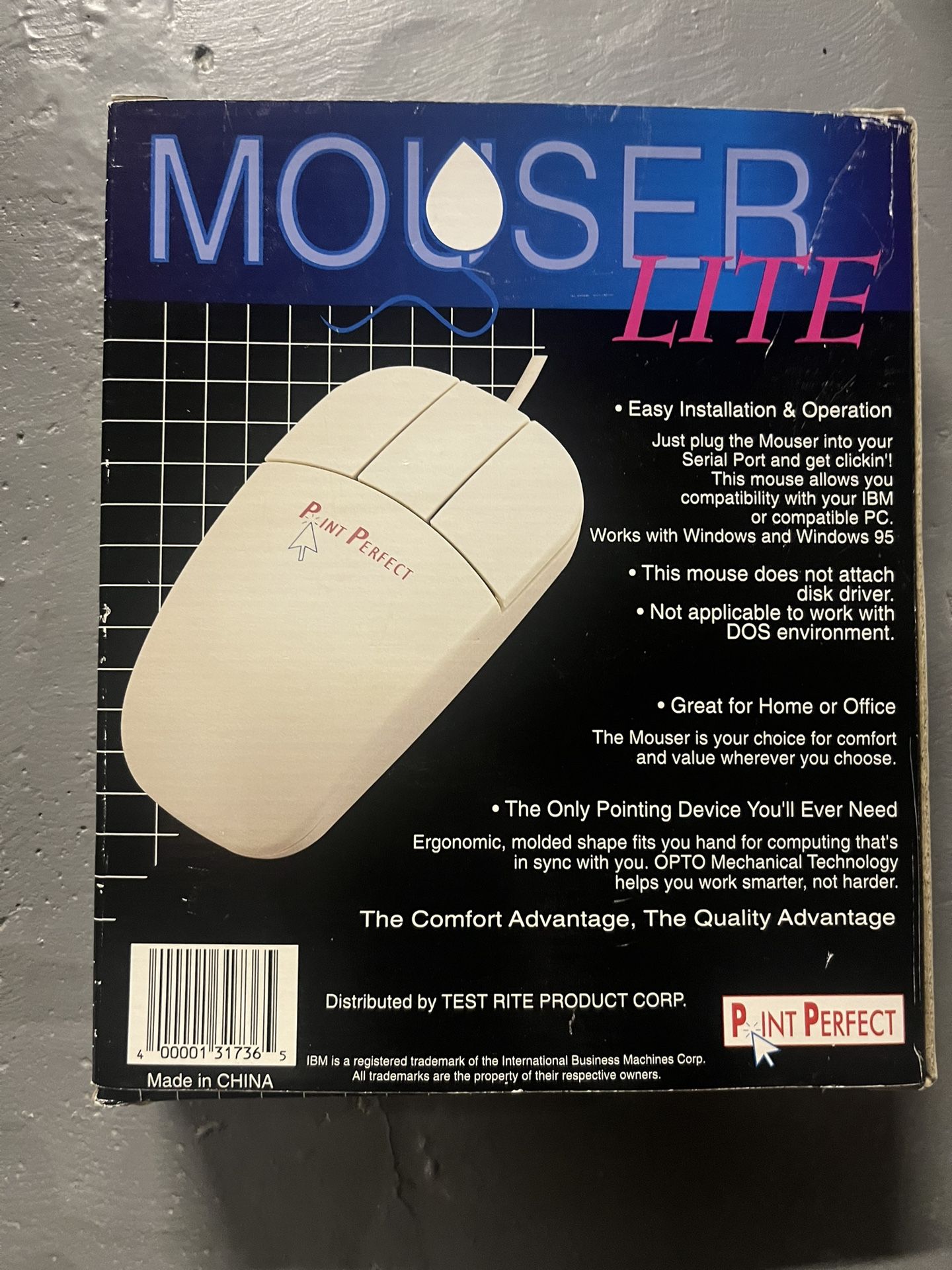 Point Perfect Mouser Lite 3 Button Serial PC Mouse - photo 3