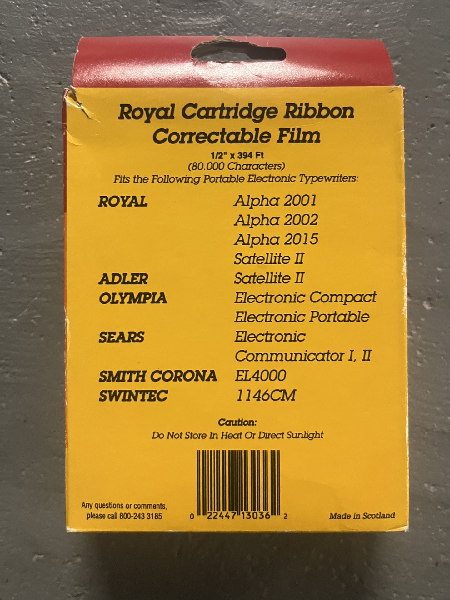 NEW NOS Royal Correctable Film Cartridge 013036 - photo 2