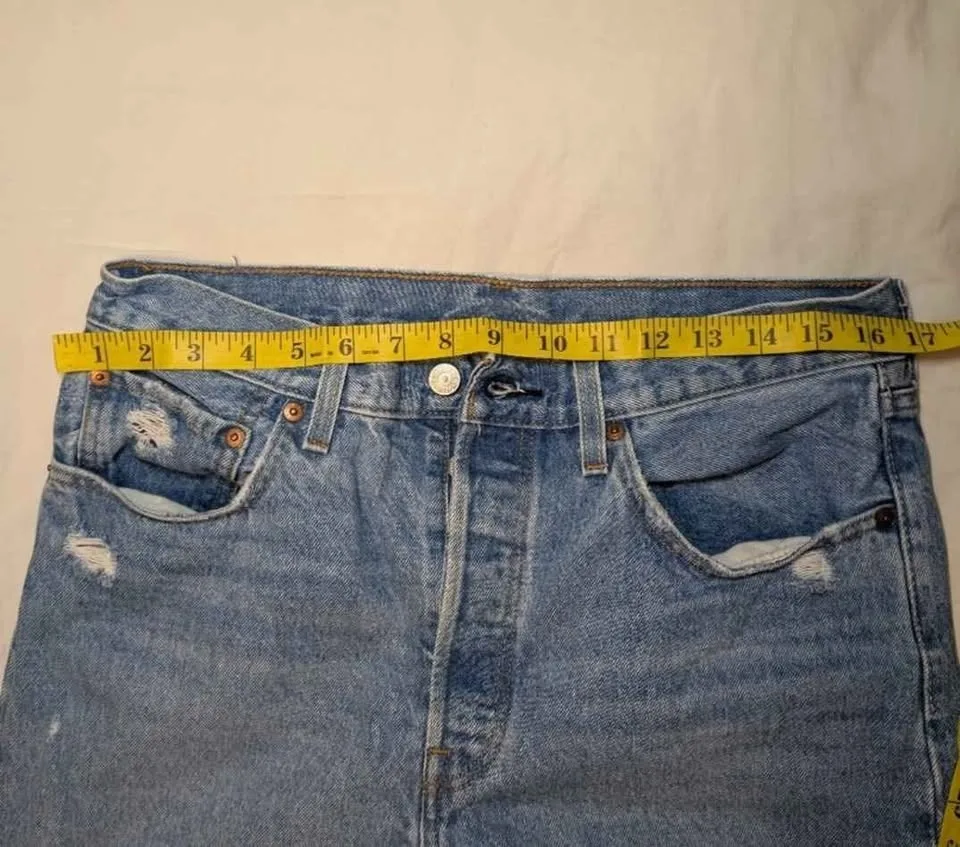 Levi's Blue Straight Leg Women's Distressed Jeans image indicator(10)