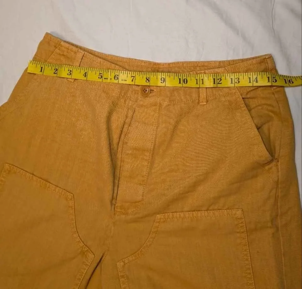 Universal Thread Mustard Yellow Cargo Pants Size 6 image indicator(6)