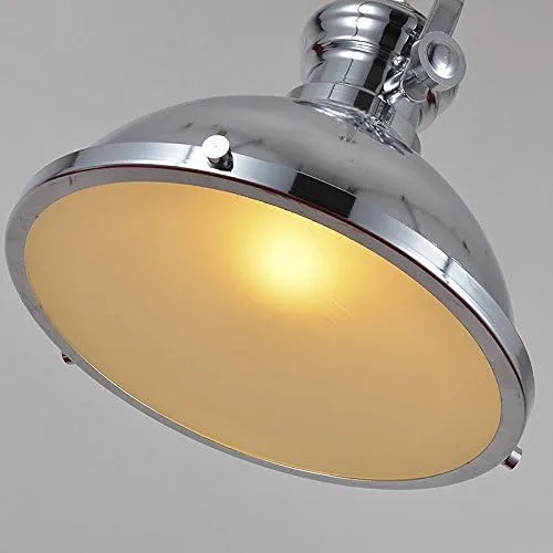 Industrial Polished Nickel One-Light Pendant Light image indicator(2)