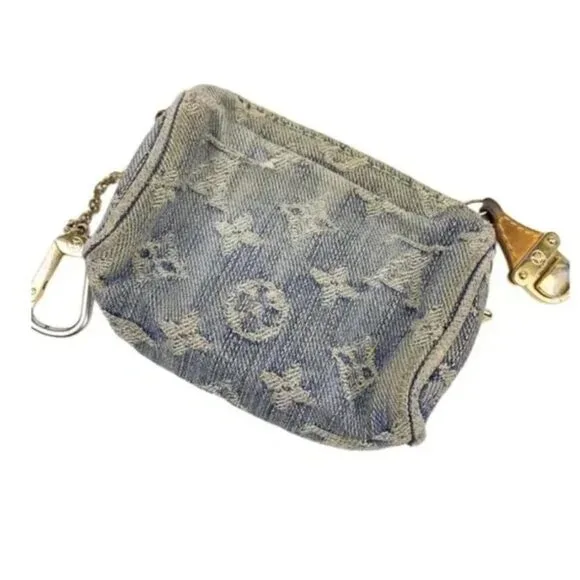 Louis Vuitton Denim Mini Speedy Keychain