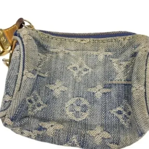 Louis Vuitton Denim Mini Speedy Keychain image indicator(2)