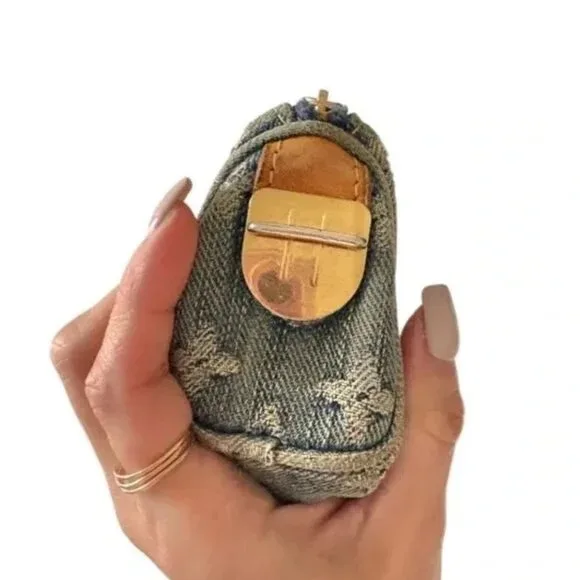 Louis Vuitton Denim Mini Speedy Keychain image indicator(3)