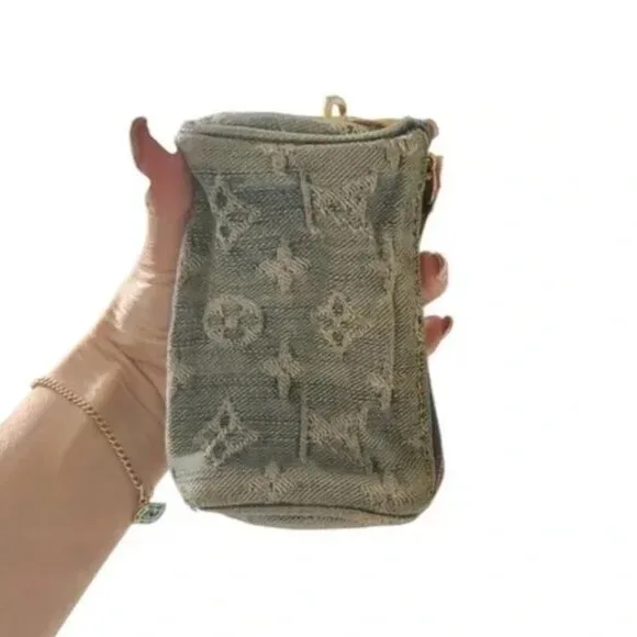 Louis Vuitton Denim Mini Speedy Keychain image indicator(6)