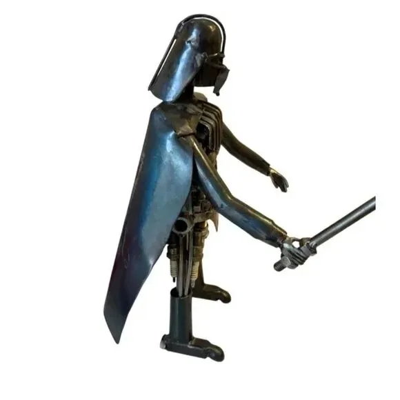 Handcrafted Darth Vader Metal Sculpture – 16" Tall – Star War image indicator(2)