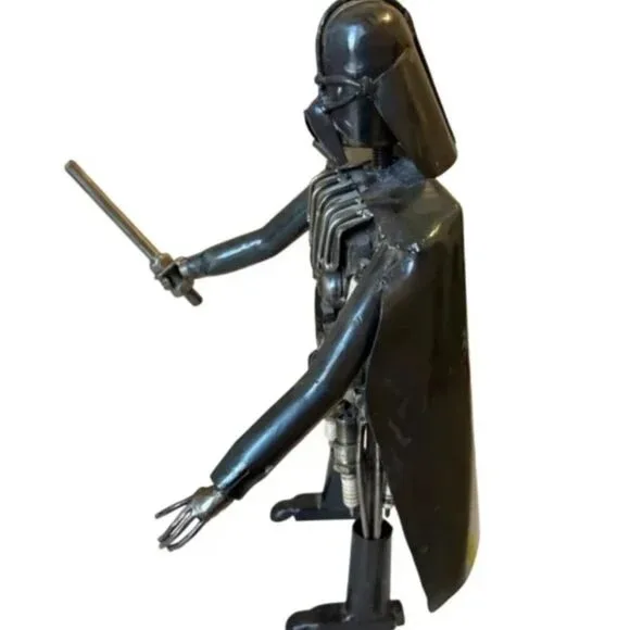Handcrafted Darth Vader Metal Sculpture – 16" Tall – Star War image indicator(3)