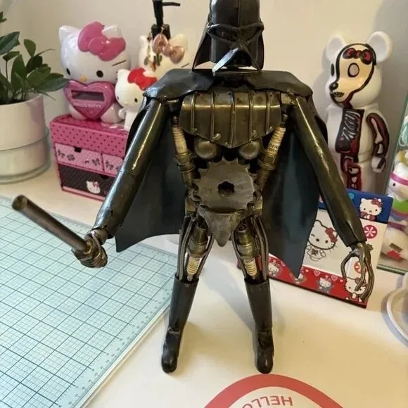 Handcrafted Darth Vader Metal Sculpture – 16" Tall – Star War image indicator(6)