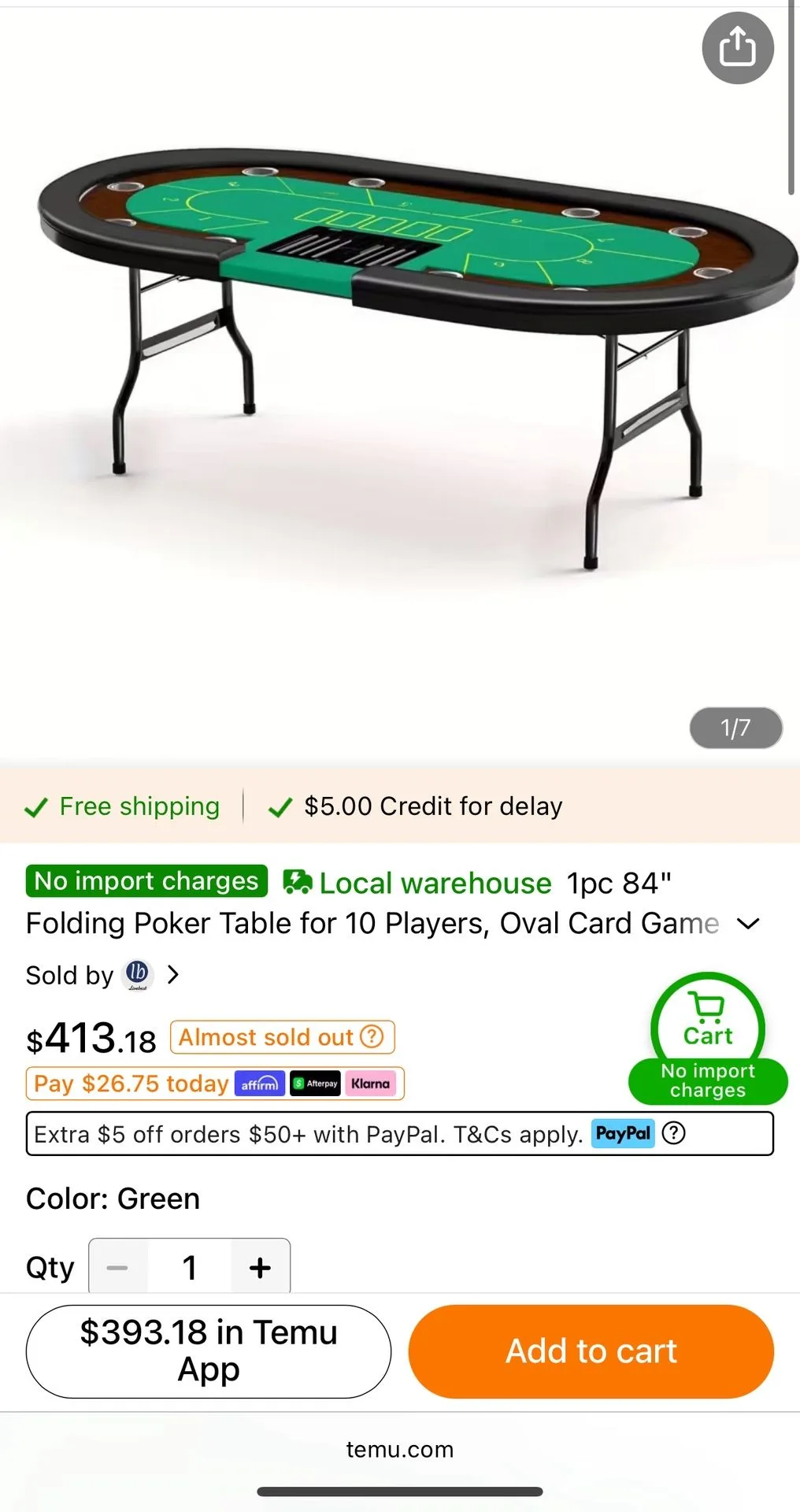 Poker Table + 10 Chairs – Ready for Home Games – Great Condition image indicator(3)