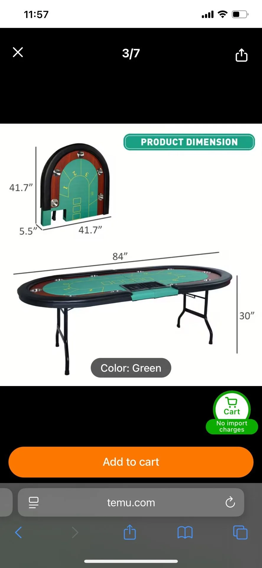 Poker Table + 10 Chairs – Ready for Home Games – Great Condition image indicator(4)