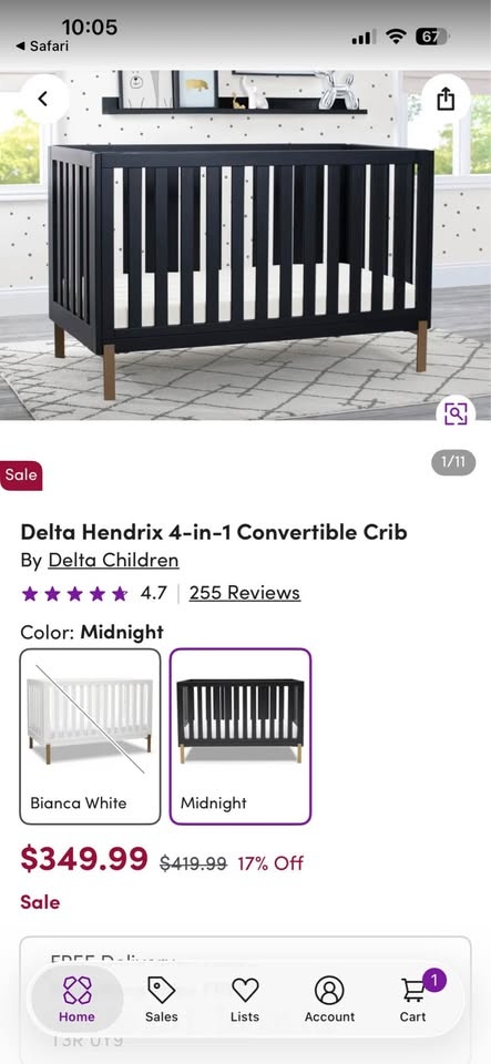 Delta Hendrix 4 in 1 convertible crib and mattress - photo 3