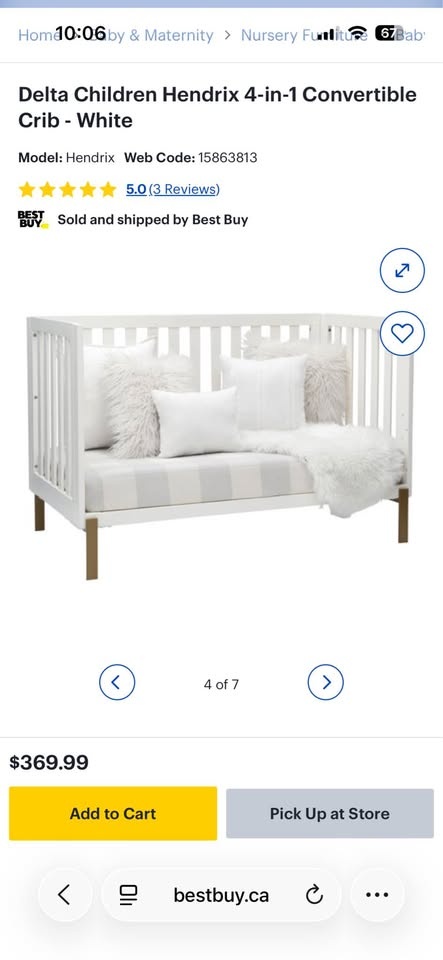 Delta Hendrix 4 in 1 convertible crib and mattress - photo 4