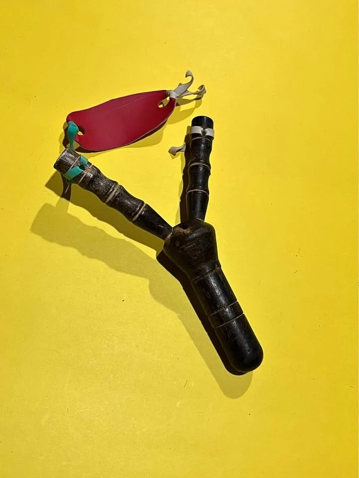 Handcrafted Wooden Slingshot – Great for Display, DIY or Parts