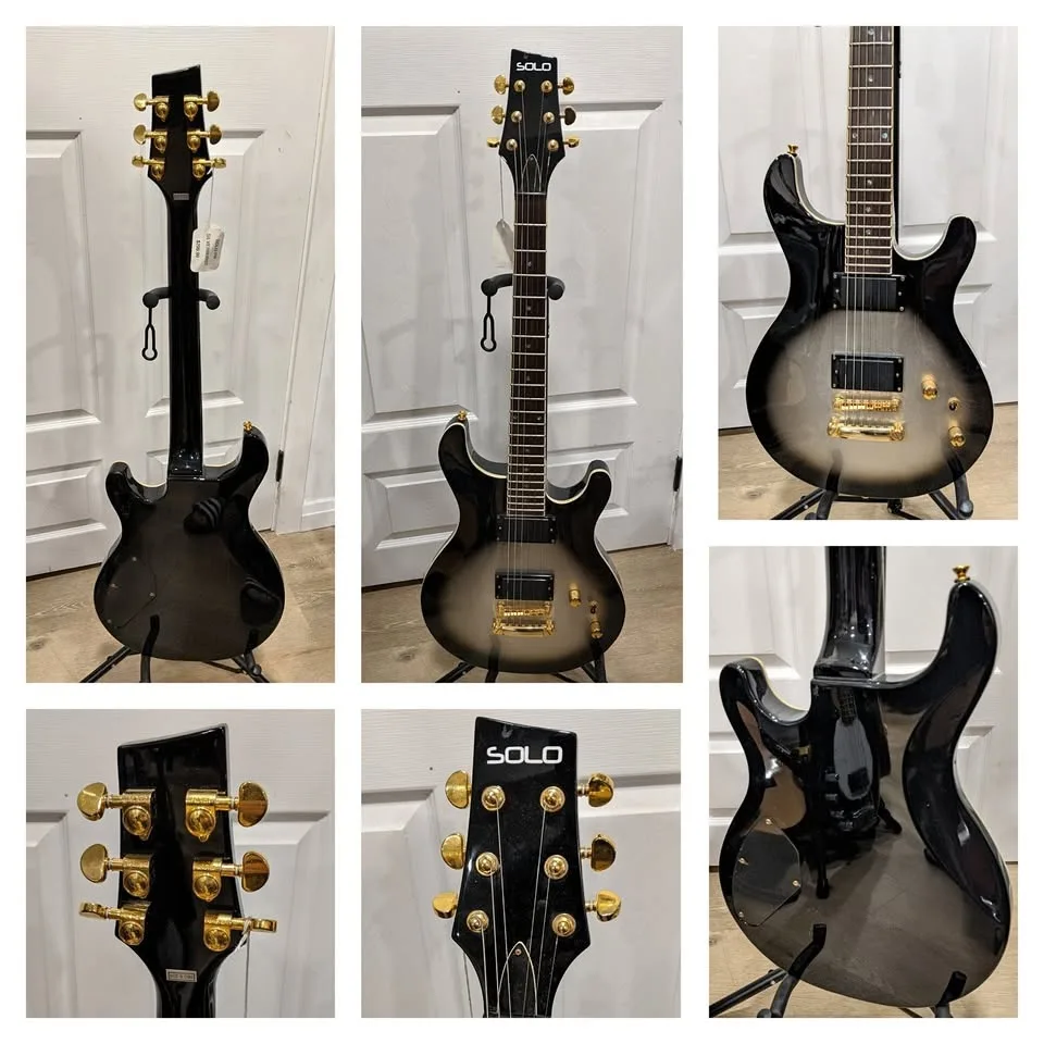 $250 Solo HH Double Cut Electric Guitar - Silverburst