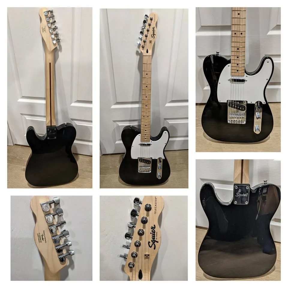 $280 Squier Telecaster Electric Guitar - Black - Maple