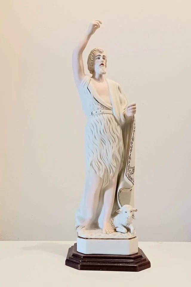 Tall Textured Porcelain F. Rocha Statue