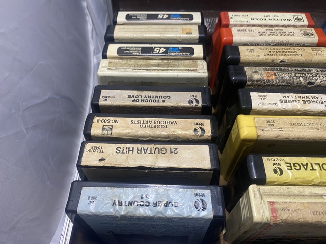 Vintage 8 Track Tapes Lot of 24 Various Artist with Carrying Cas - photo 2