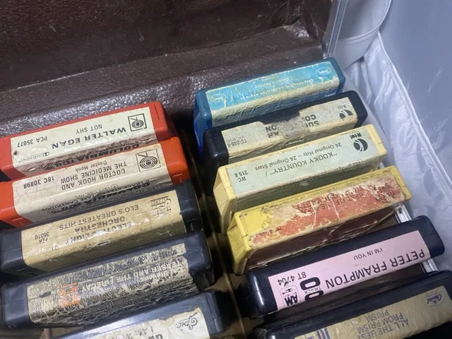 Vintage 8 Track Tapes Lot of 24 Various Artist with Carrying Cas image indicator(5)