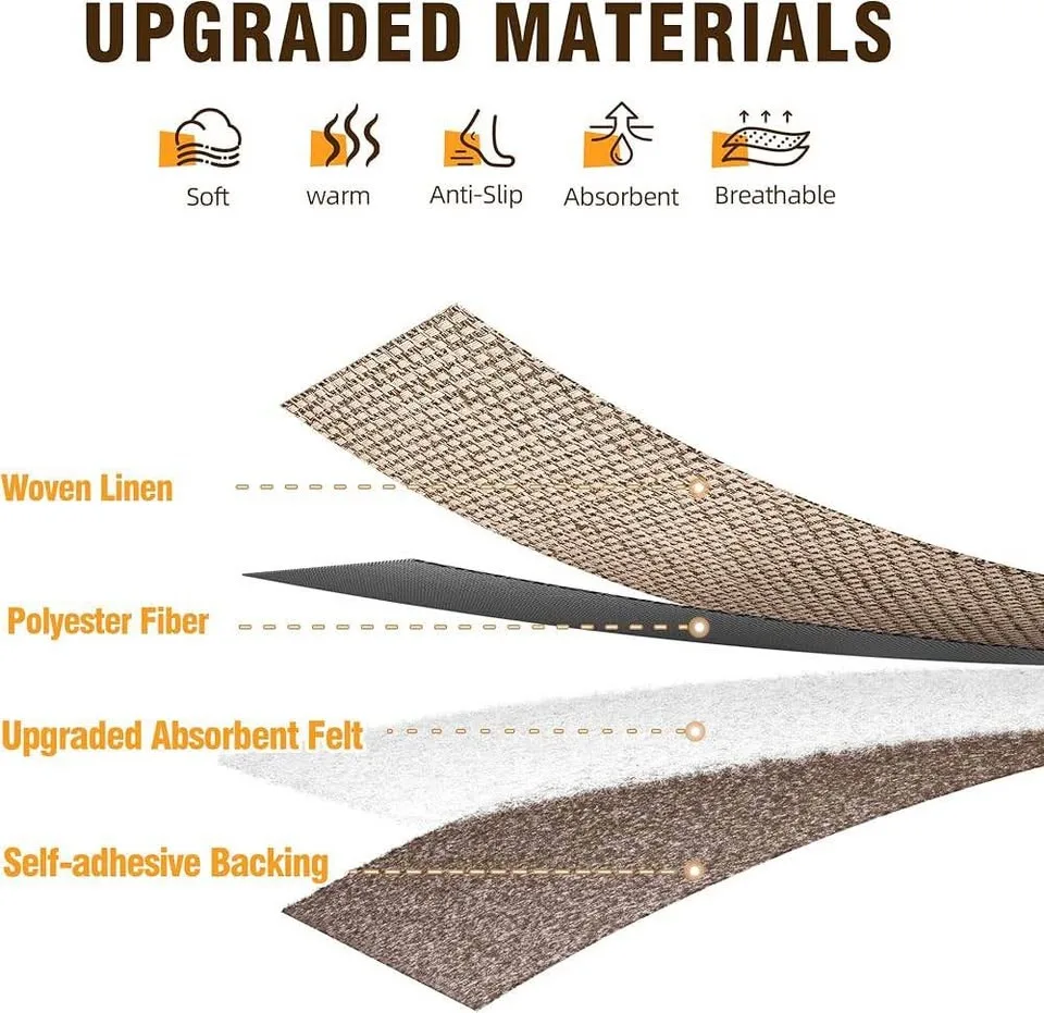 Brand new Beige Linen Stair Treads Non Slip 8"X30" 15pcs image indicator(10)