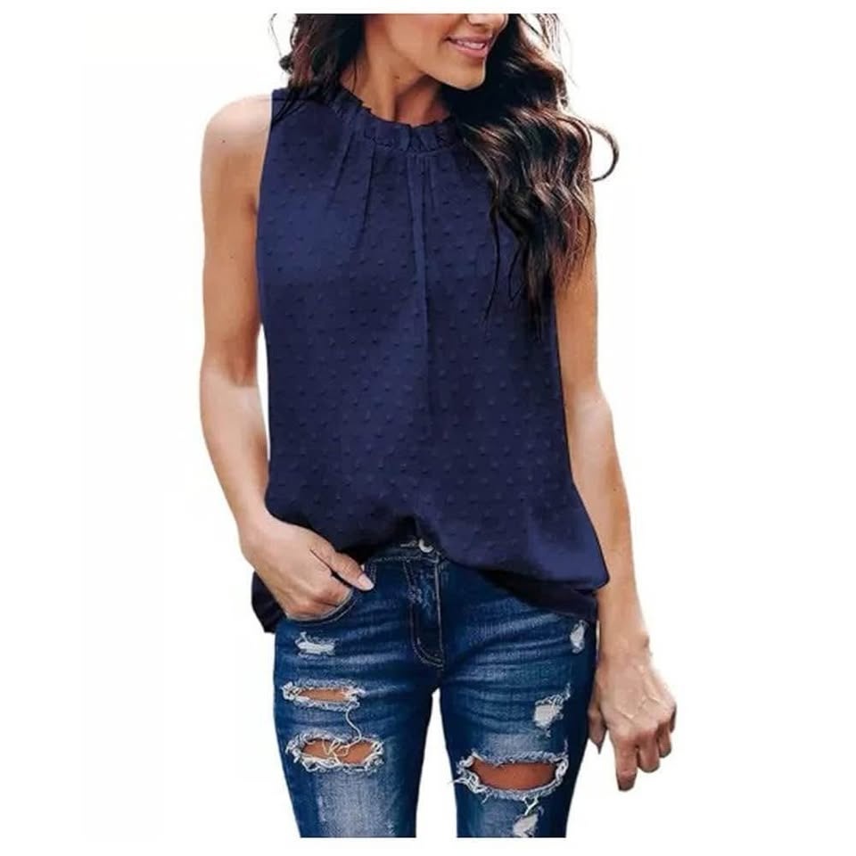 Women's Fashion T-shirt Casual Sleeveless -S - photo 5
