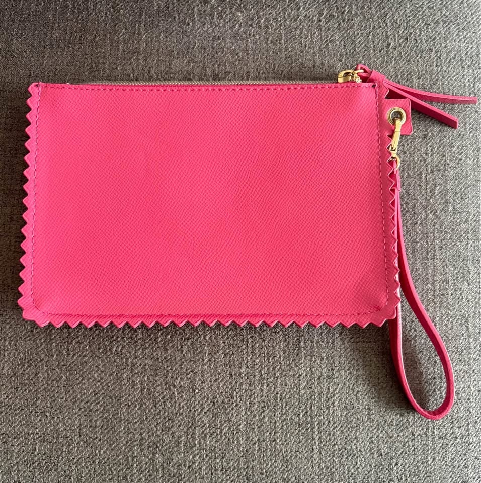 Victoria Secret Laser Cut Zippered Wristlet, Pink - photo 4