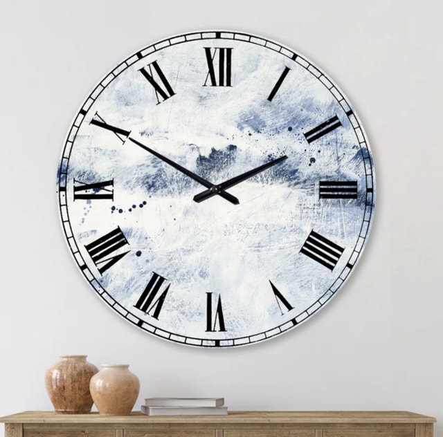 Brand New WAYFAIR Blue Farmhouse Wall Clock