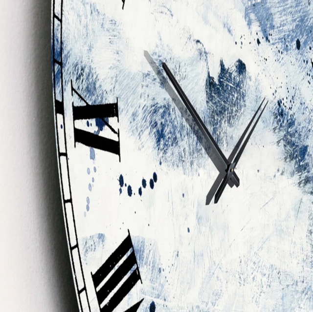 Brand New WAYFAIR Blue Farmhouse Wall Clock - photo 3