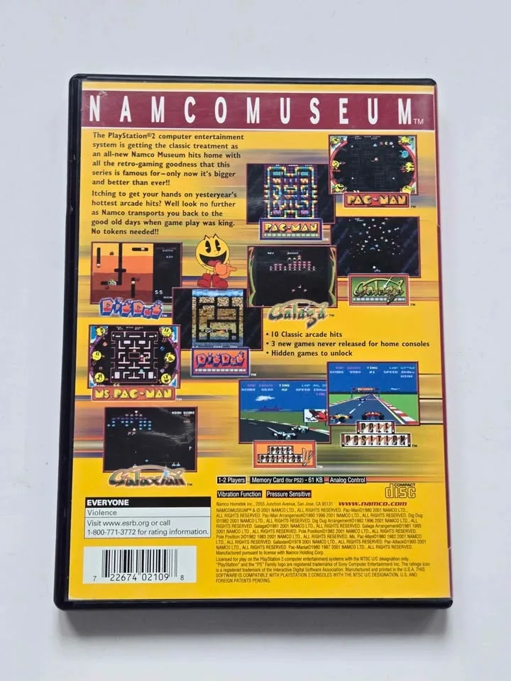 Namco Museum Playstation 2 image indicator(2)