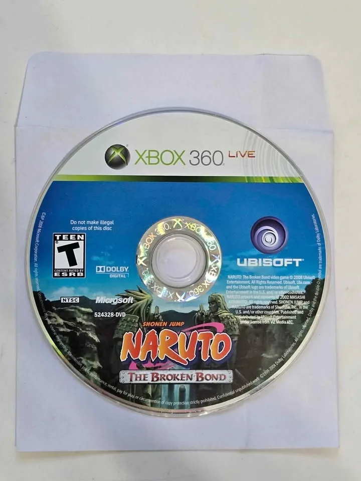 Naruto The Broken Bond DISC ONLY Xbox 360