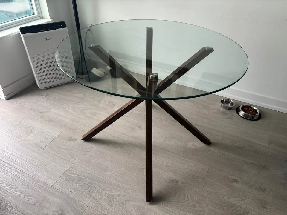 Dining Set - Glass Table and 4 Chairs