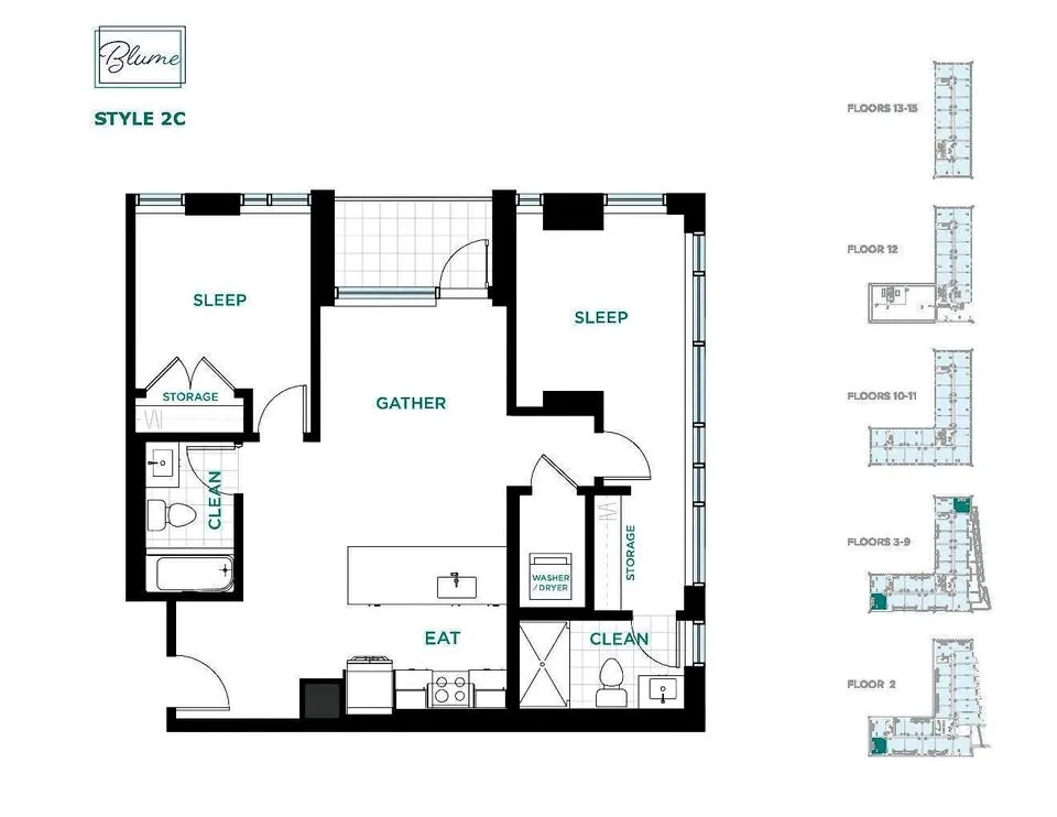 2 Beds 2 Baths - Apartment