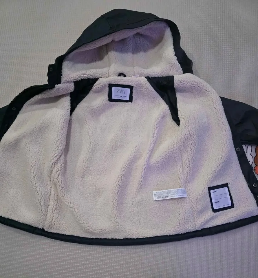 Zara water repellent fleece lined jacket 4-5 yrs old image indicator(2)