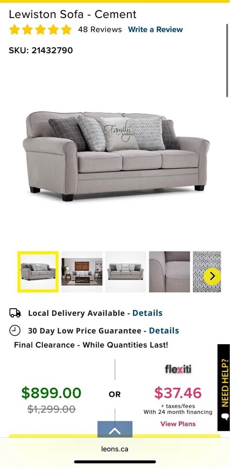 Lewiston three seater couch