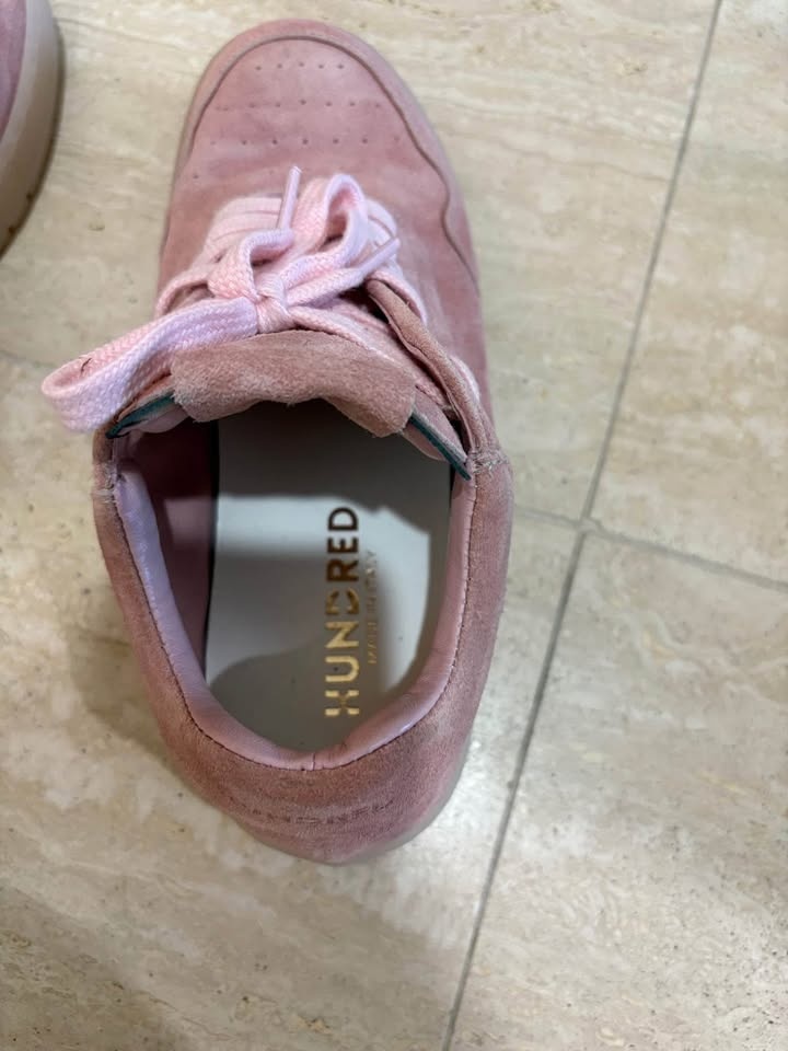 Pink suede sneakers - photo 2