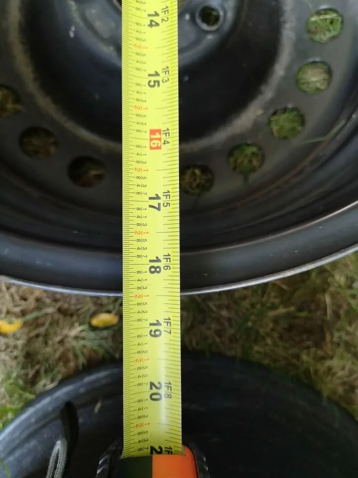 Set of 4 Steel tire rims 5 hole pattern #Cleanout image indicator(2)