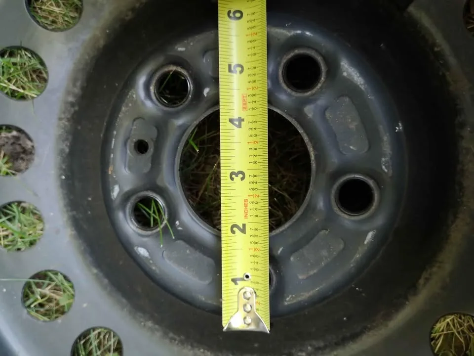 Set of 4 Steel tire rims 5 hole pattern #Cleanout image indicator(3)