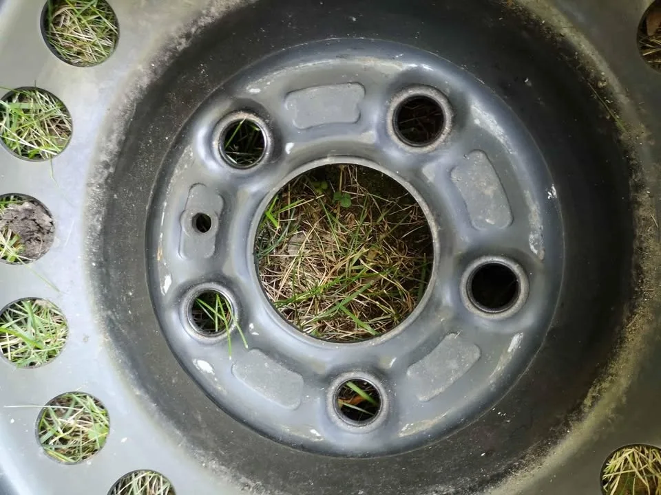 Set of 4 Steel tire rims 5 hole pattern #Cleanout image indicator(4)