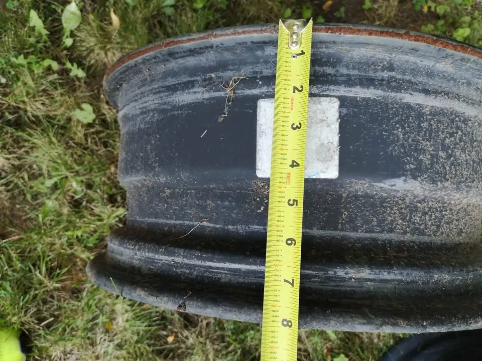 Set of 4 Steel tire rims 5 hole pattern #Cleanout image indicator(7)