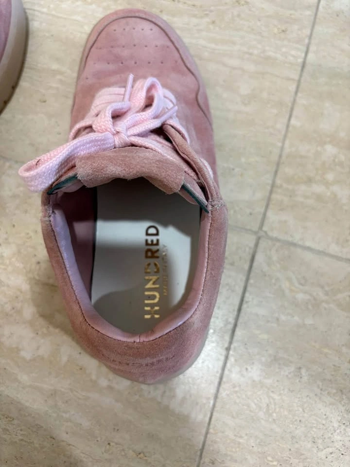 Pink suede sneakers - photo 2