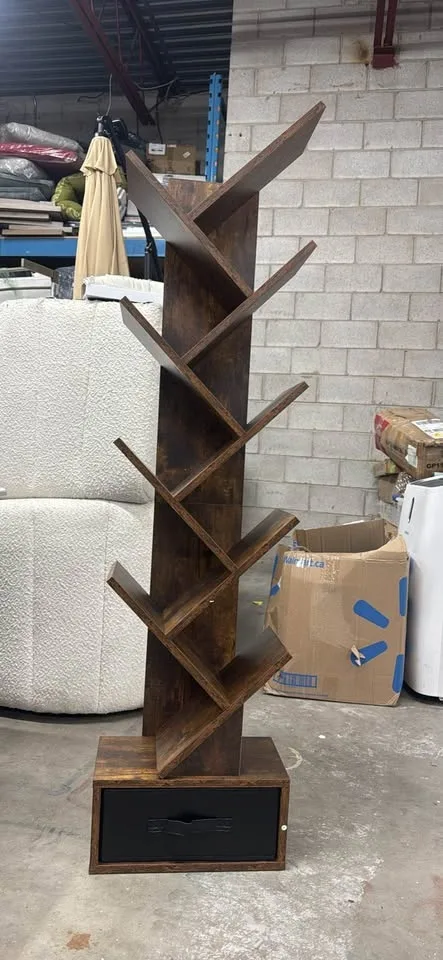 Bookshelf with Drawer, 9-Tier Tree Bookshelf image indicator(3)