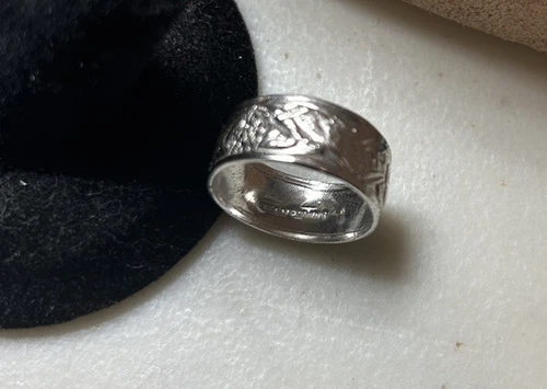 1970’s UNCAS Sterling Silver Floral Band Ring Sz 7 - photo 3