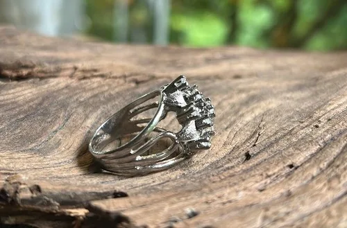 925 Sterling Silver - Vintage White Topaz Ring Size 8.75 image indicator(3)