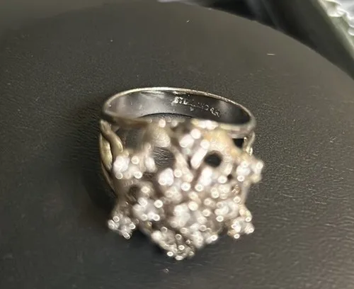 925 Sterling Silver - Vintage White Topaz Ring Size 8.75 image indicator(5)