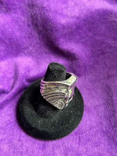 *RARE* Vintage G&S Ring - Motorcycle Skull Ring - Size 8 - photo 3