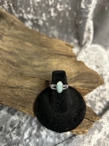 VINTAGE DEADSTOCK UNCAS STERLING SILVER PALE TURQUOISE RING - photo 2